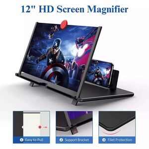 Mobile Phone Magnification Screen 12 Inch, Black - NEW